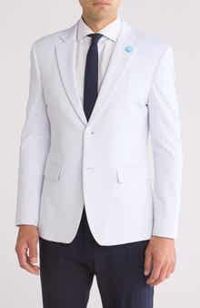 T.R. PREMIUM Slim Fit Two-Button Knit Fashion Blazer
