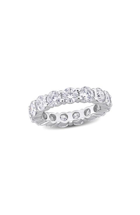 Round Cut Lab-Created Moissanite Eternity Band Ring
