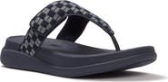 FitFlop F-Mode Go Adj Checkerboard-Denim Toe-Post Sandals