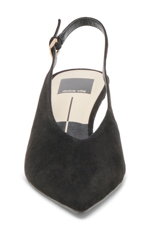 Dolce Vita Alenna Slingback Pointed Toe Kitten Heel Pump In Black