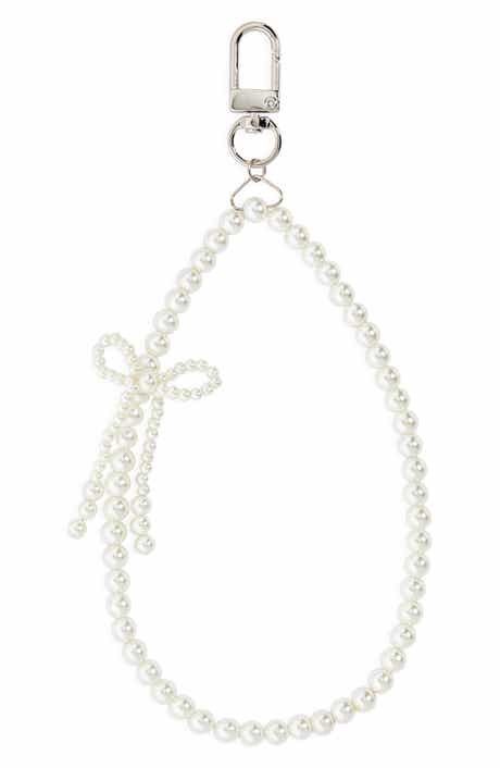 BP. Faux Pearl Bow Phone Wrist Strap Charm