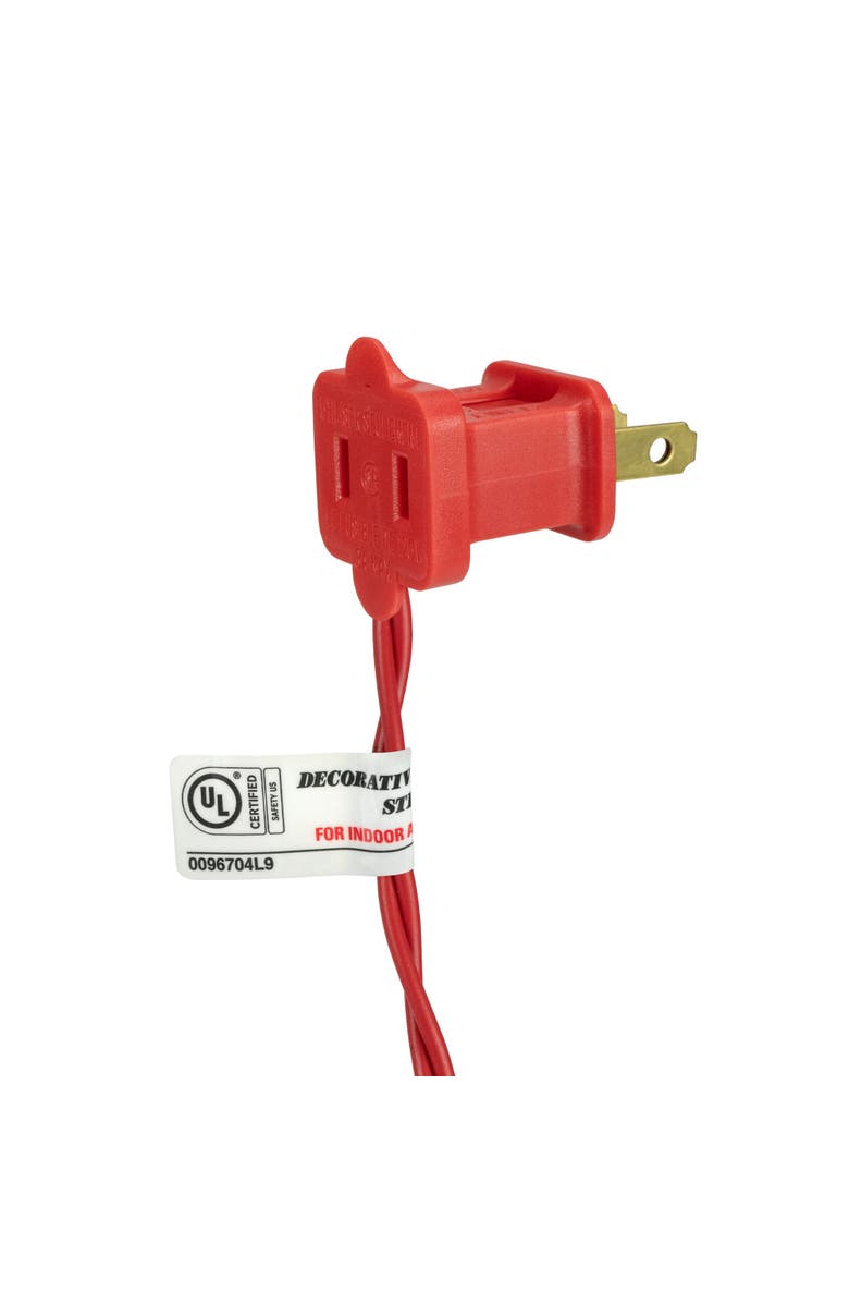 Northlight Pre-Lit Flocked Artificial Christmas Wreath - 24" - Red - Clear Lights, Alternate, color, Red