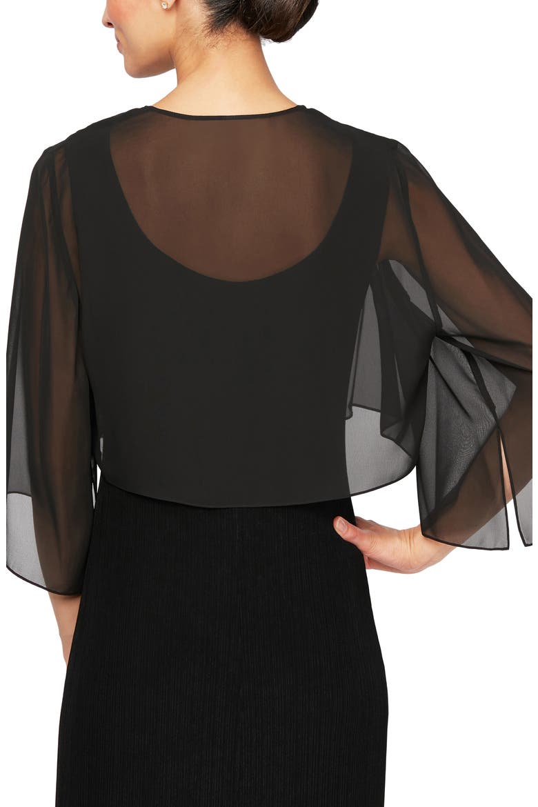 Hanky Bolero Cardigan, Alternate, color, BLACK