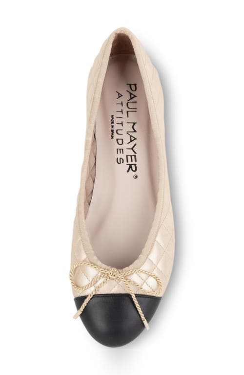 Paul Mayer Cap Toe Quilted Ballet Flat
