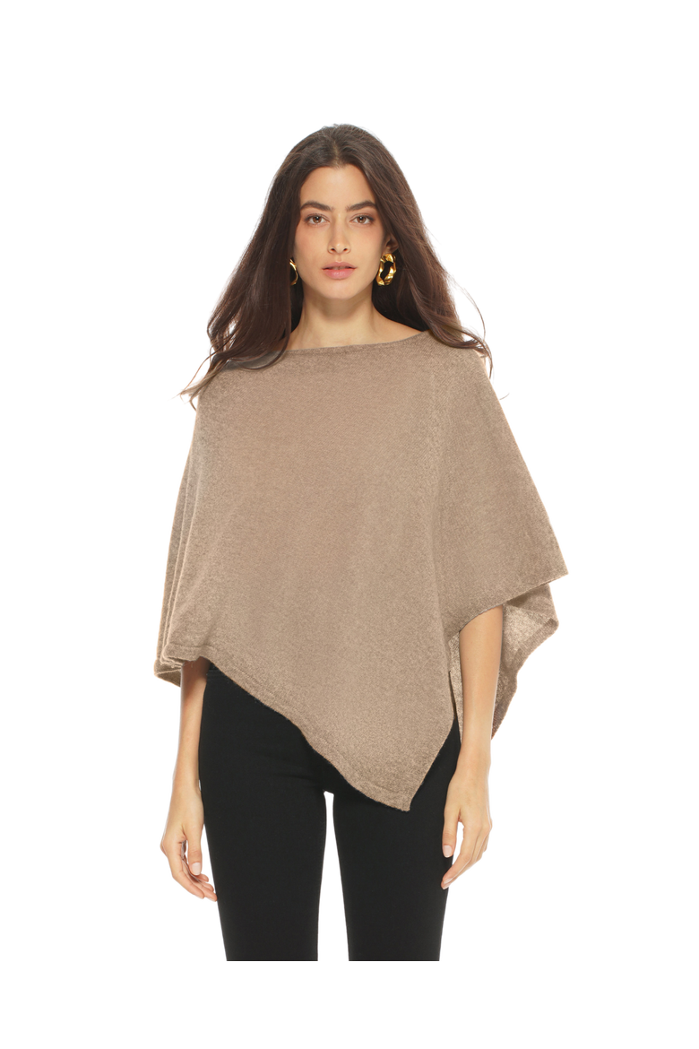 Pure Cashmere Capelet Poncho, Main, color, Taupe