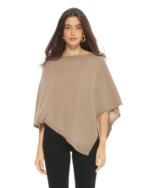 Pure Cashmere Capelet Poncho