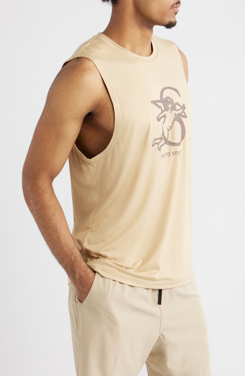 SANTO STUDIO Tempo Angel Tank, Alternate, color, Calm Brown