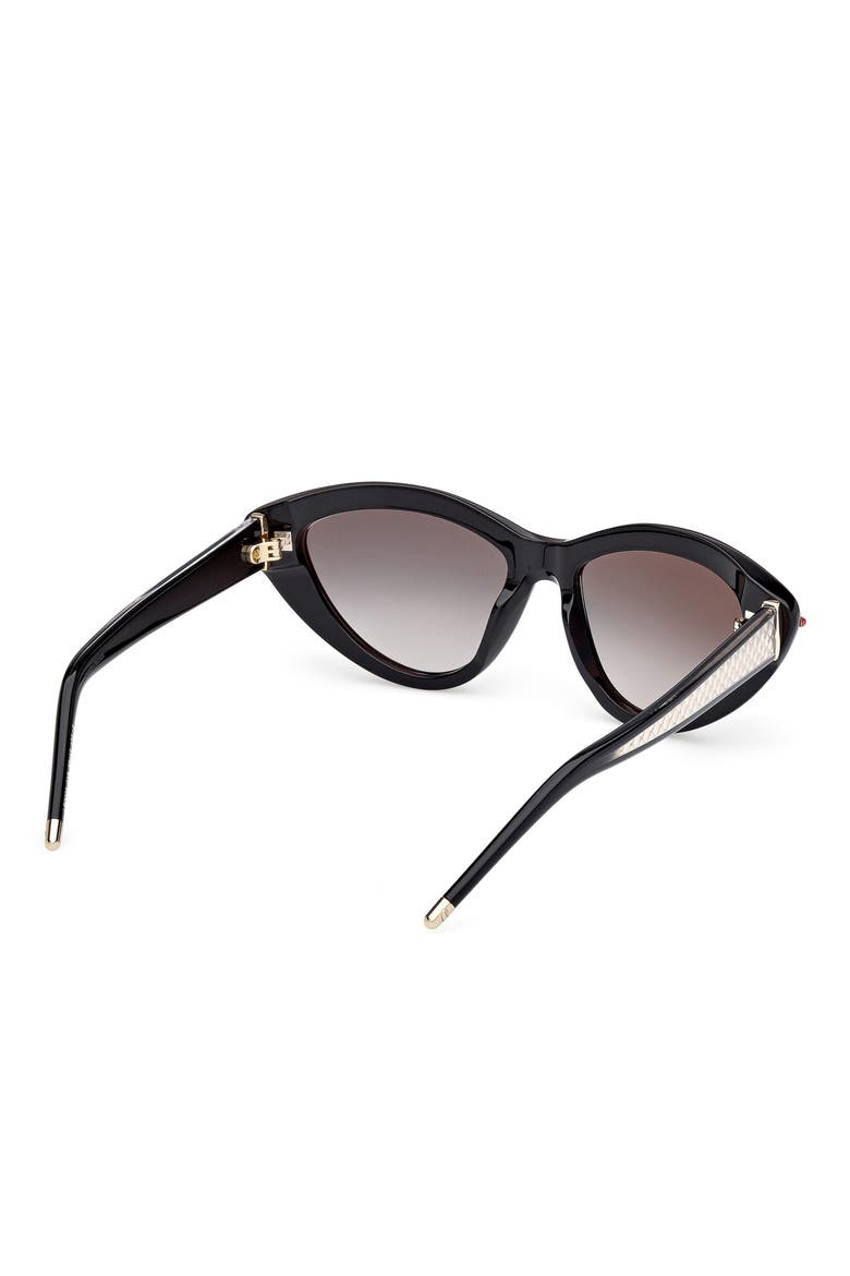 56mm Cat Eye Sunglasses, Alternate, color, BLACK GOLD / ZEISS SMOKE LENS
