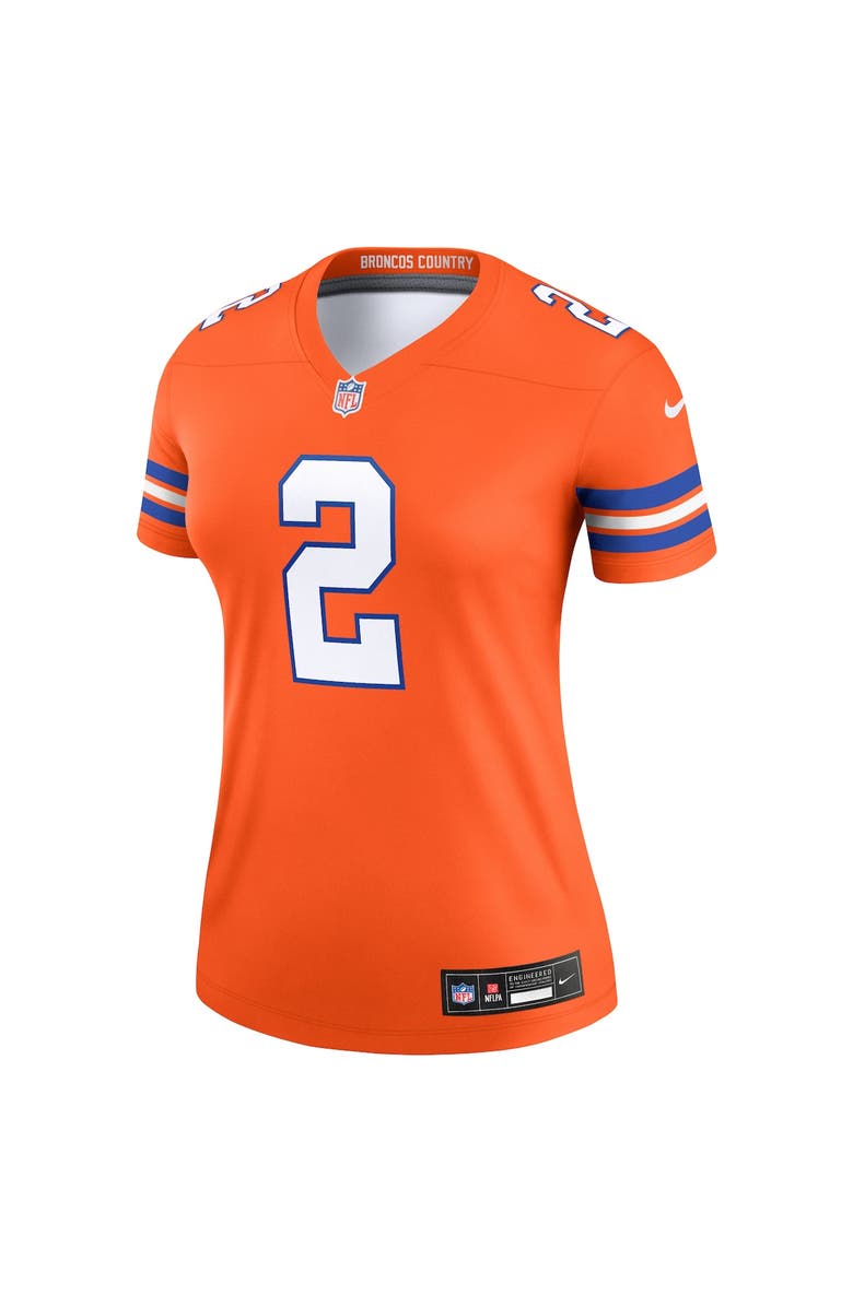 Nike Women's Nike Patrick Surtain II Mile High Collection 1977 Throwback Orange Denver Broncos Alternate Legend Player Performance Top, Alternate, color, Orange