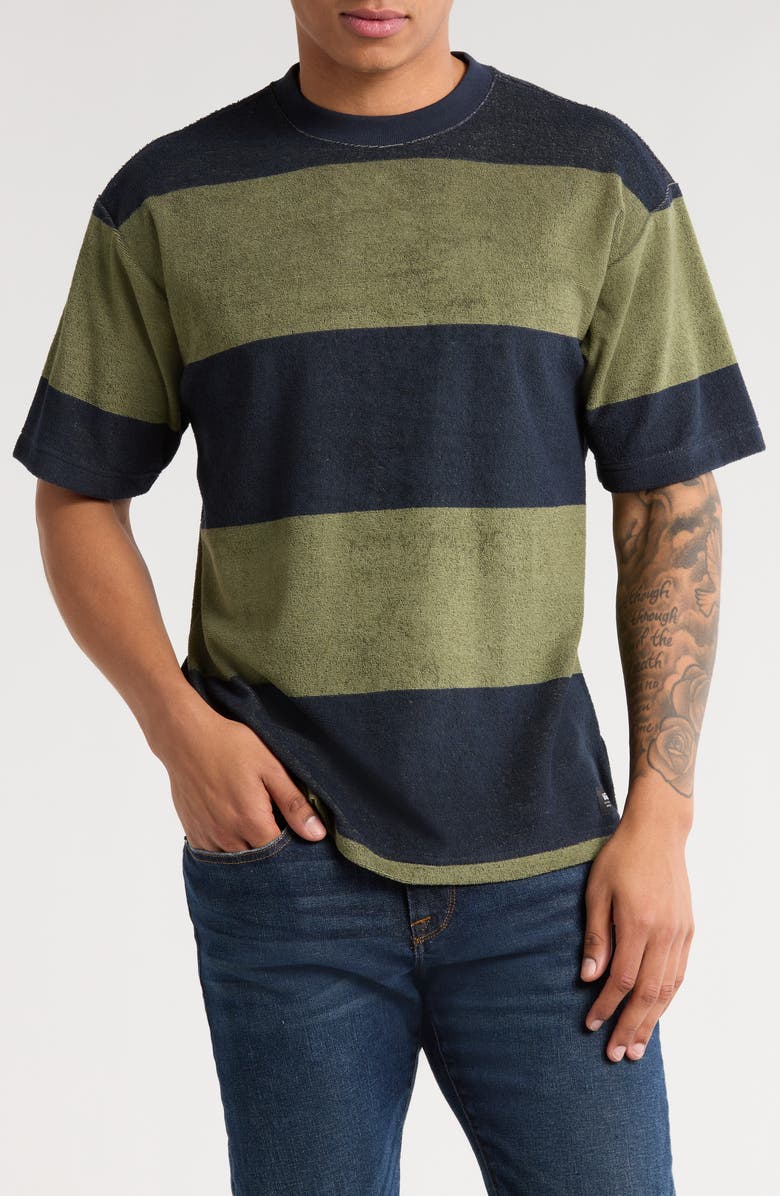 Vans Bergman Stripe Short Sleeve French Terry T-Shirt, Main, color, 