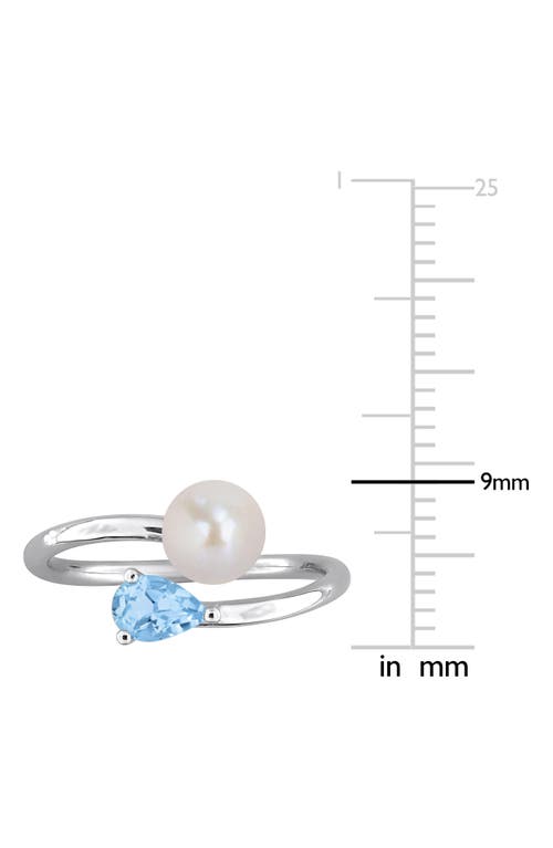 Delmar 6-6.5mm Cultured Freshwater Pearl & Stone Bypass Ring