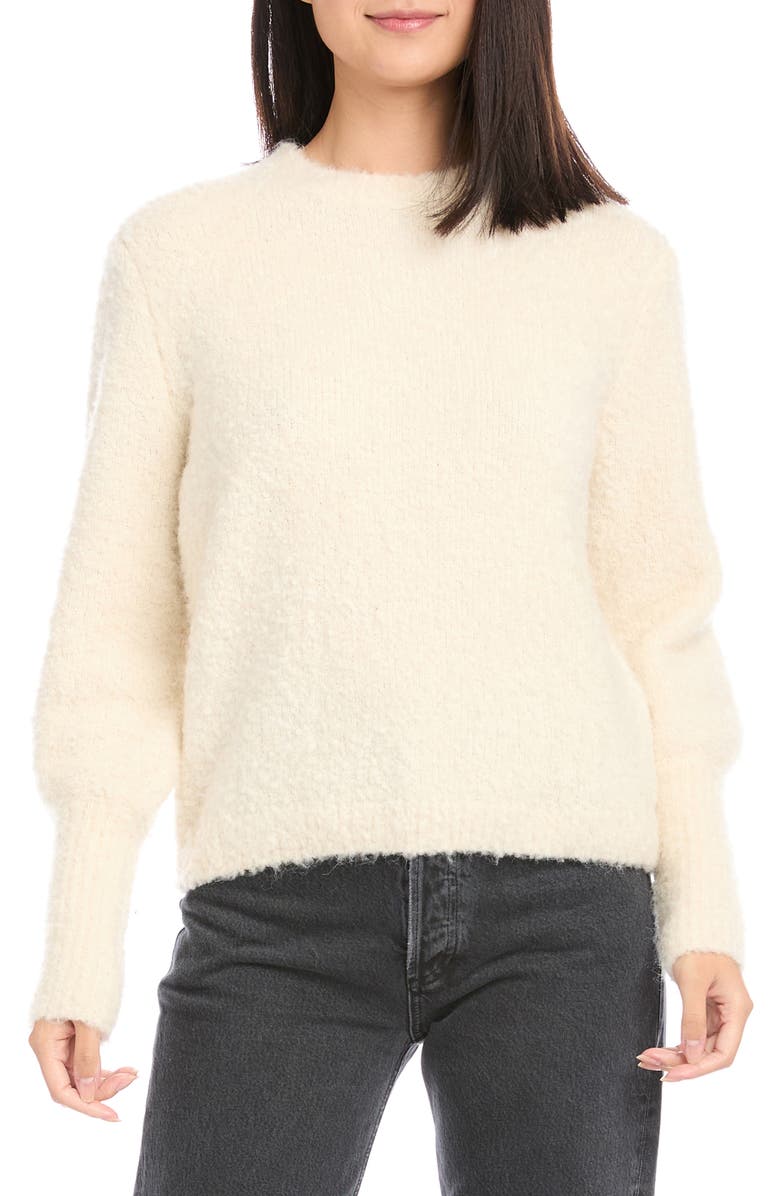 FIFTEEN TWENTY Bouclé Crewneck Sweater, Main, color,