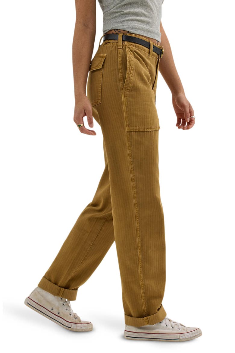 Slouchy Utility Cotton Blend Pants, Alternate, color, GLAZED GINGER