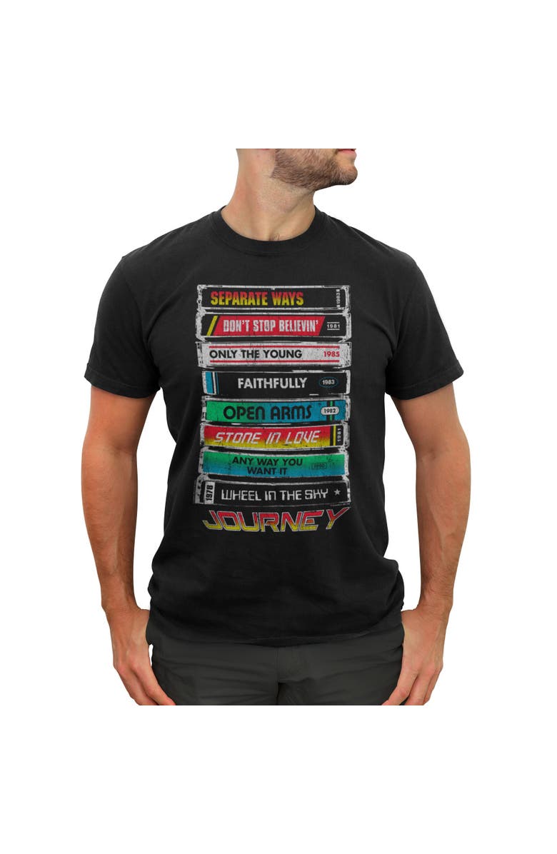 JOURNEY Men's Journey Tape Deck Stack Graphic T-Shirt, Main, color, Black