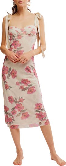 Floral Layered Mesh Slipdress