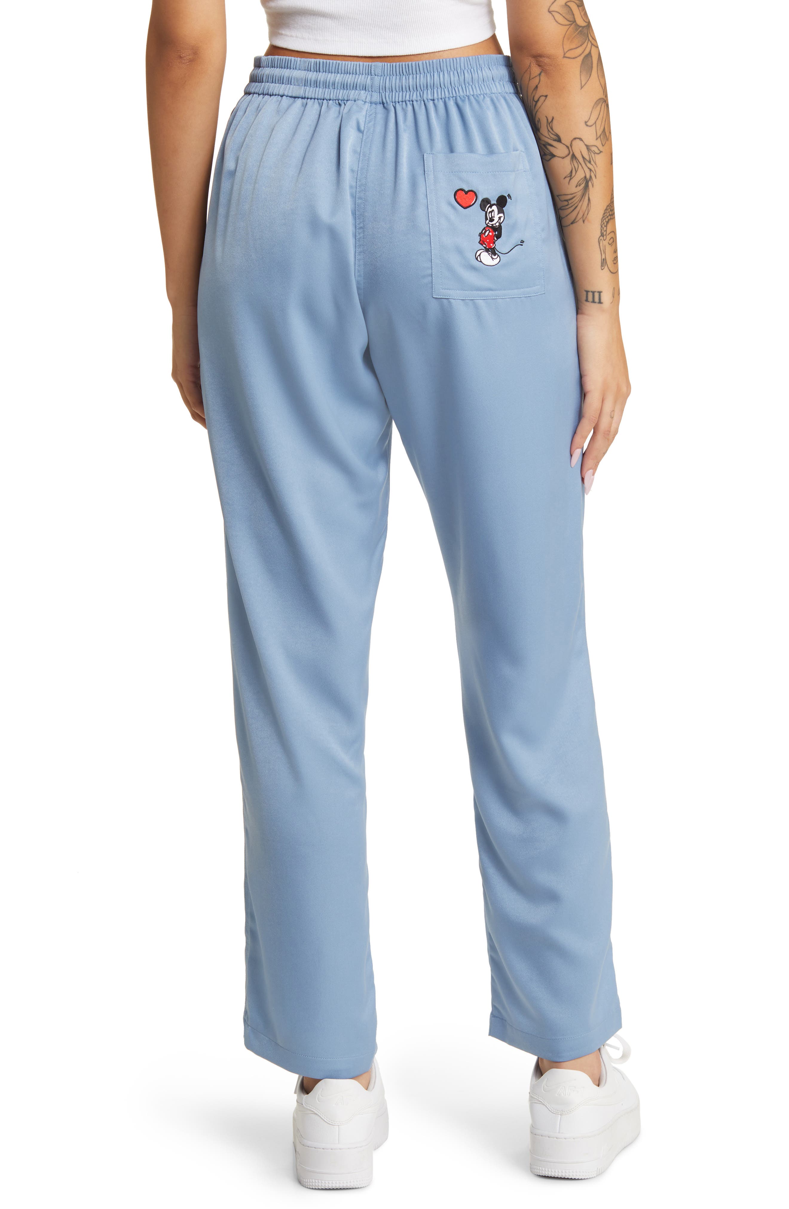 Samii Ryan x Disney Mickey Mouse Stretch Satin Pants | Nordstromrack
