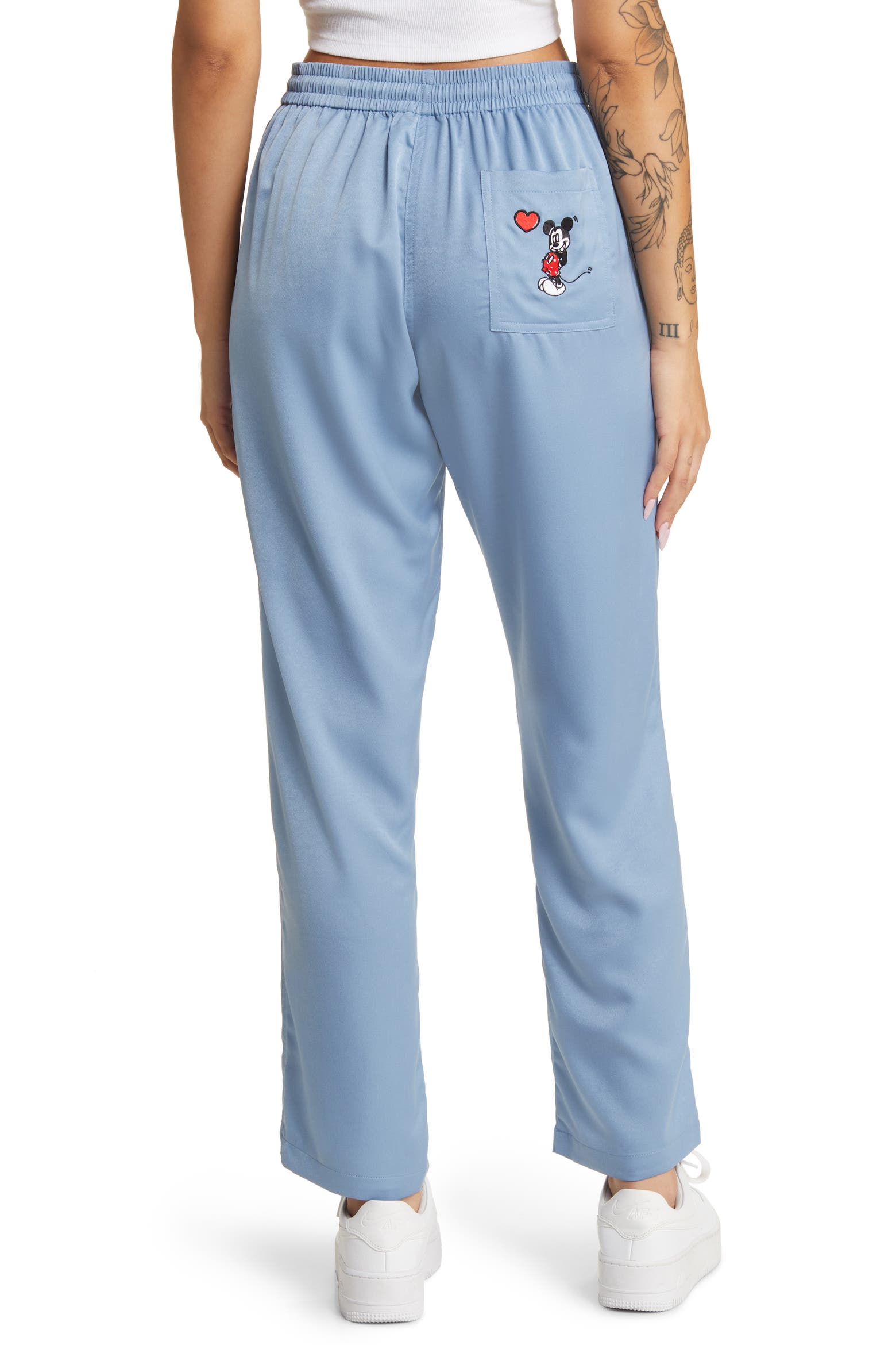 Samii Rinn Samii Ryan x Disney Mickey Mouse Stretch Satin Pants | Nordstromrack