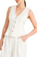 FREEMARKET Button Front Stretch Vest