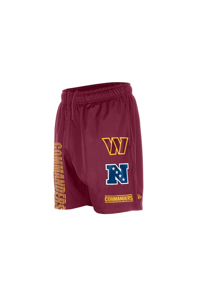 Men's New Era  Burgundy Washington Commanders Match Shorts, Alternate, color, Burgundy