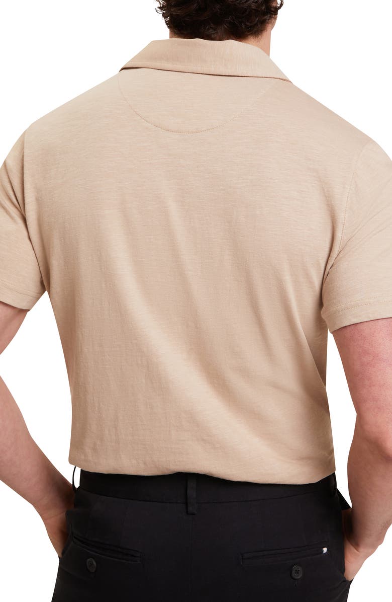 Ted Baker Anito Cotton & Linen Polo, Alternate, color, Taupe