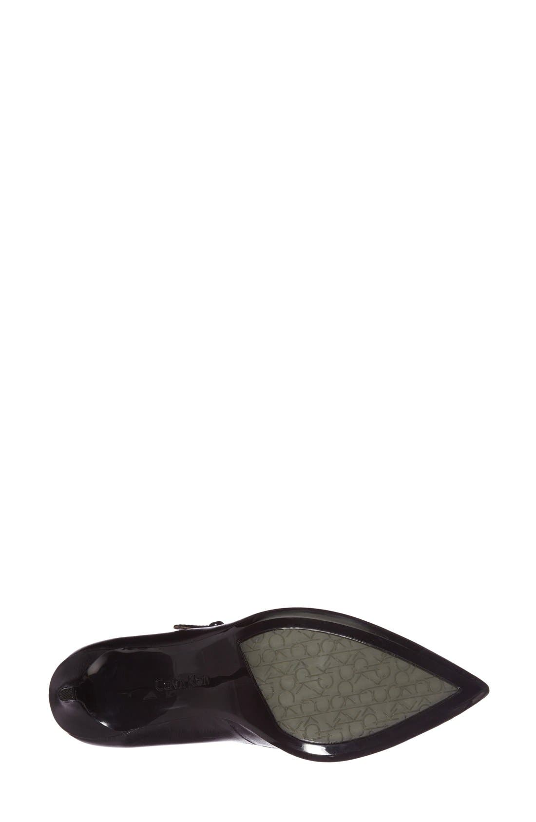 'Genavee' Pointy Toe Pump, Alternate, color, BLACK