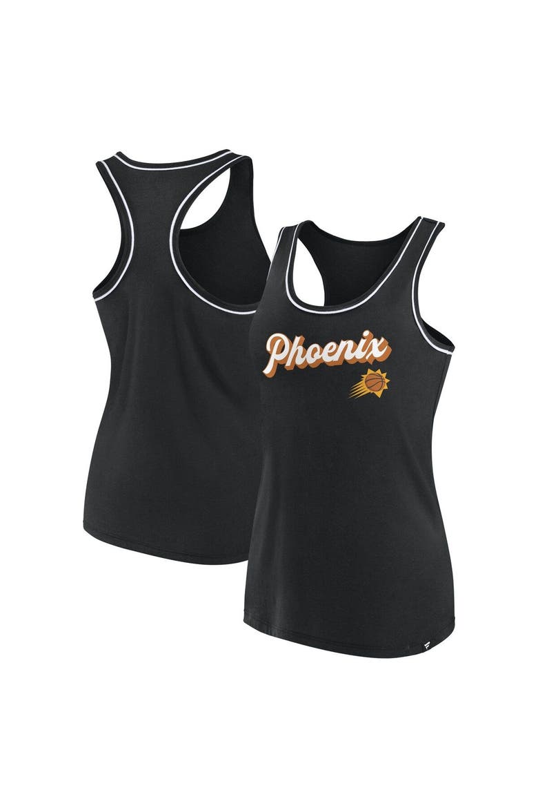 Women's Fanatics Branded Black Phoenix Suns Wordmark Logo Racerback Tank Top, Main, color, Black
