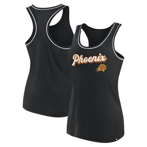 Women's Fanatics Branded Black Phoenix Suns Wordmark Logo Racerback Tank Top