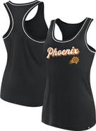 FANATICS Women's Fanatics Branded Black Phoenix Suns Wordmark Logo Racerback Tank Top