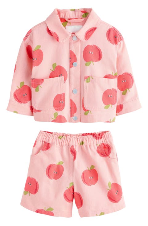 Kids' Apple Graphic Jacket & Shorts Set (Baby, Toddler & Little Kid)
