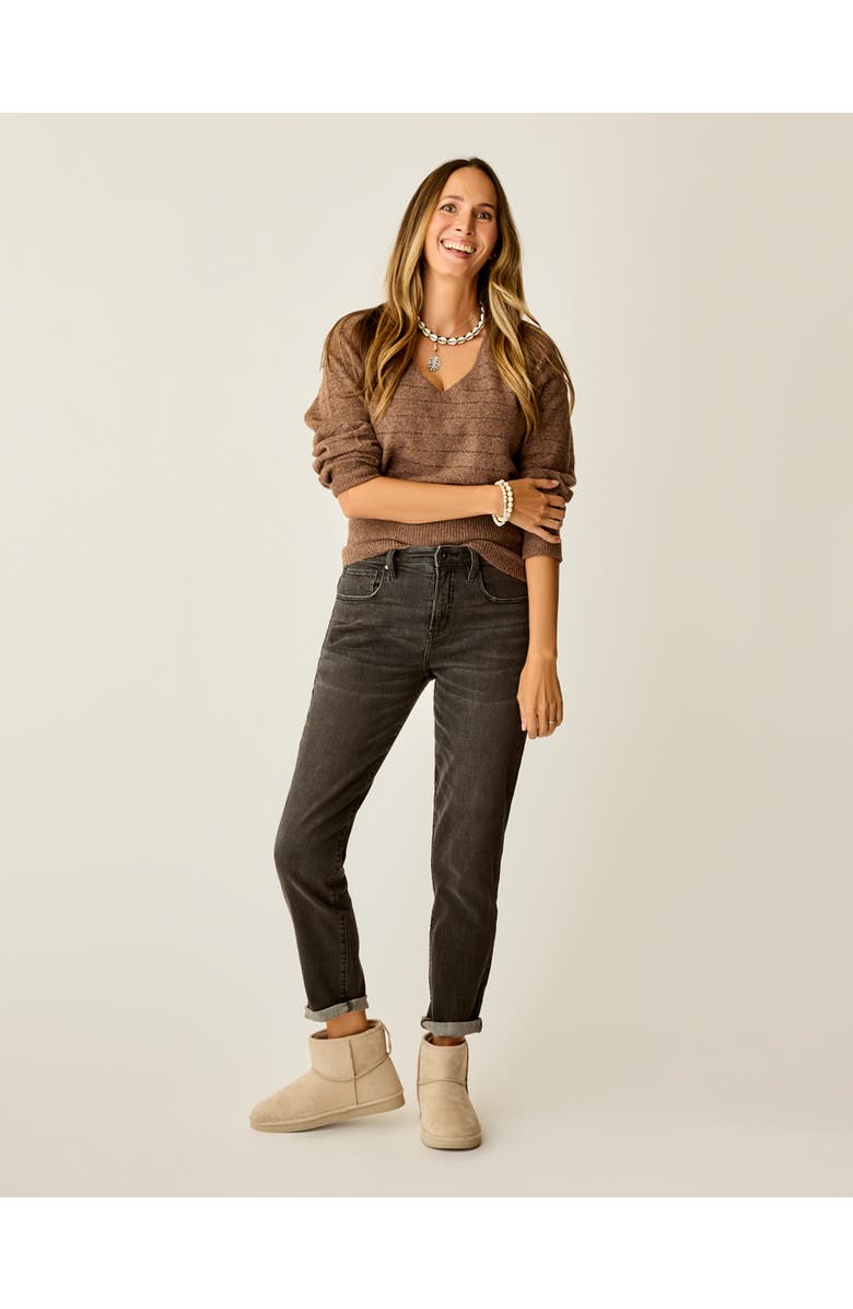 Carve Designs Ruth Reversible Fuzzy Sweater, Main, color, Sumac Lurex