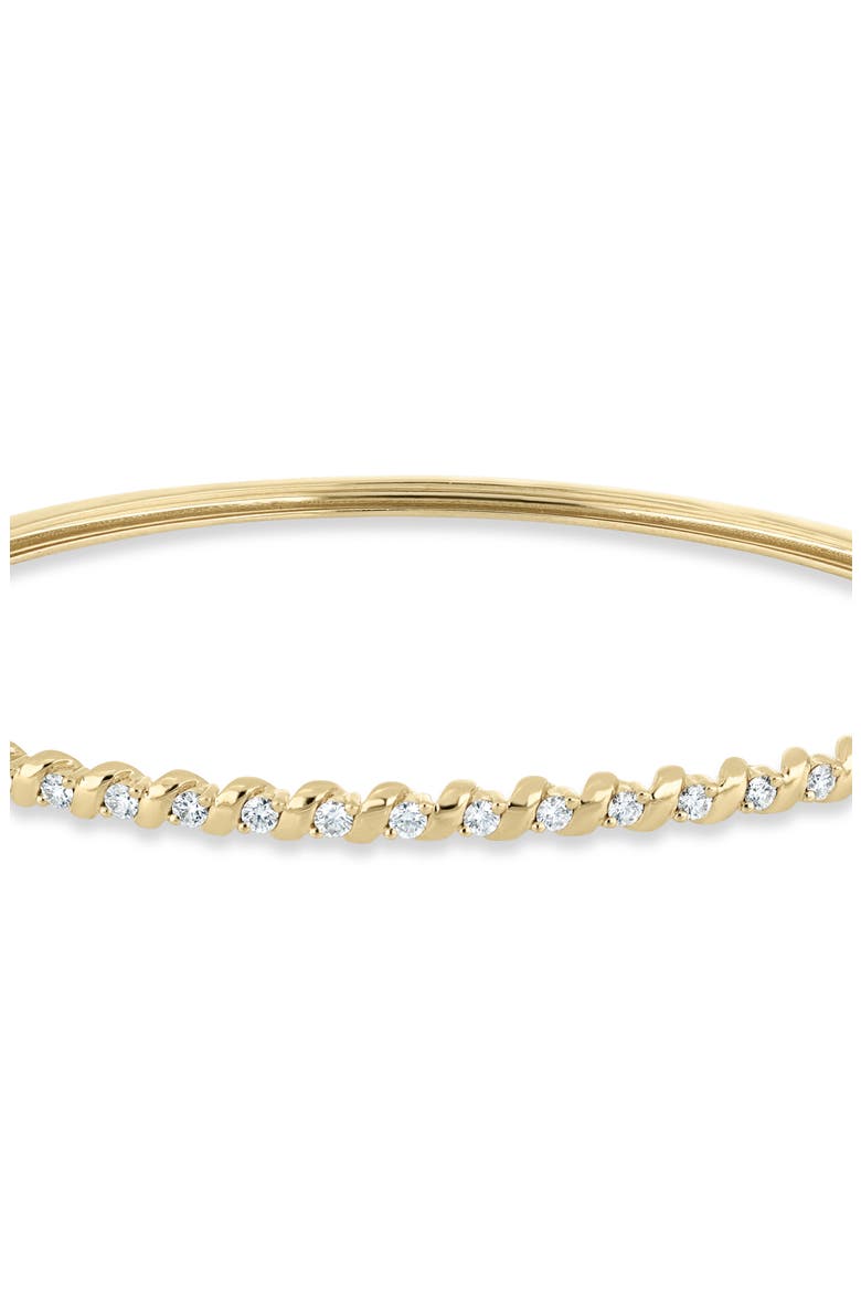 Florentine 18k Gold Diamond Bangle Bracelet, Alternate, color, 18KY
