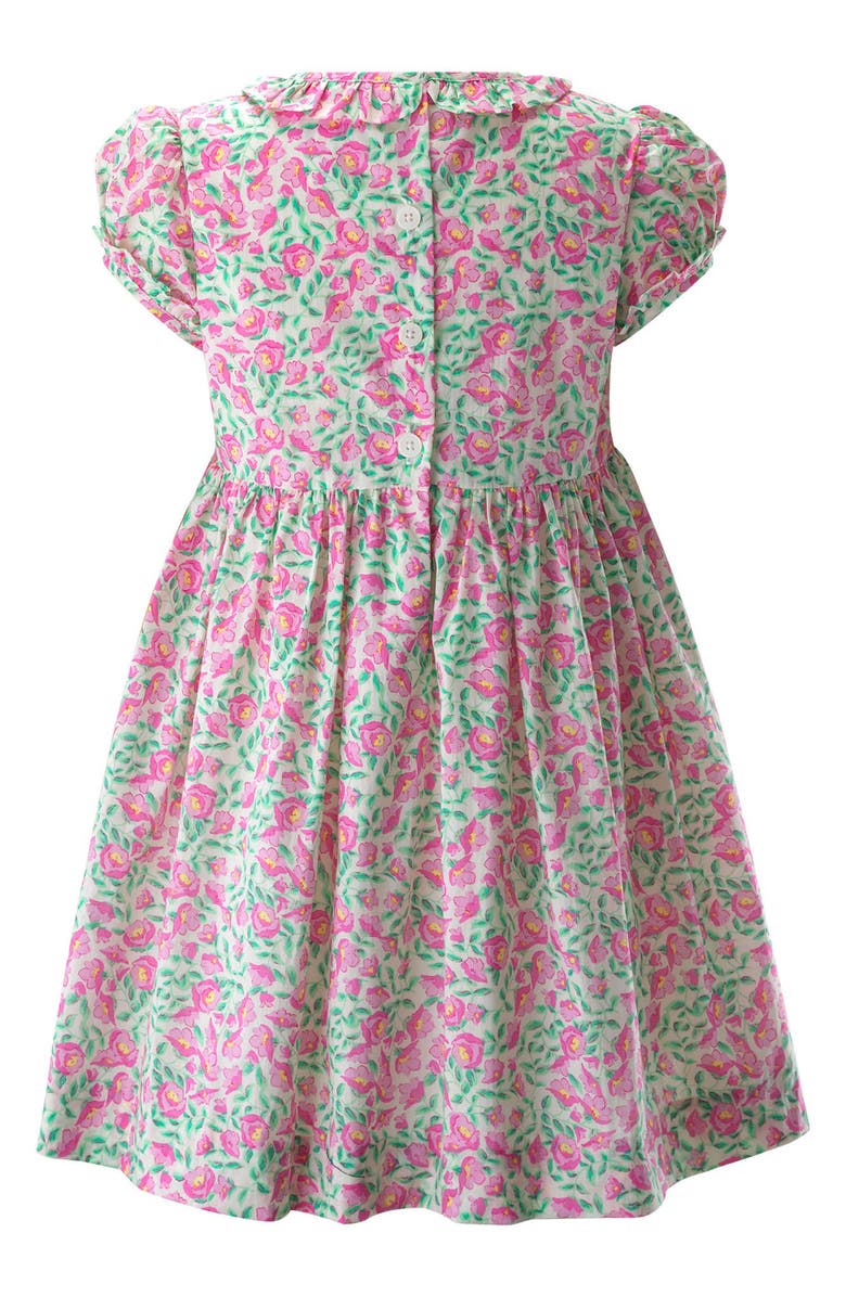Rachel Riley Kids' Floral Smocked Dress, Alternate, color, Pink