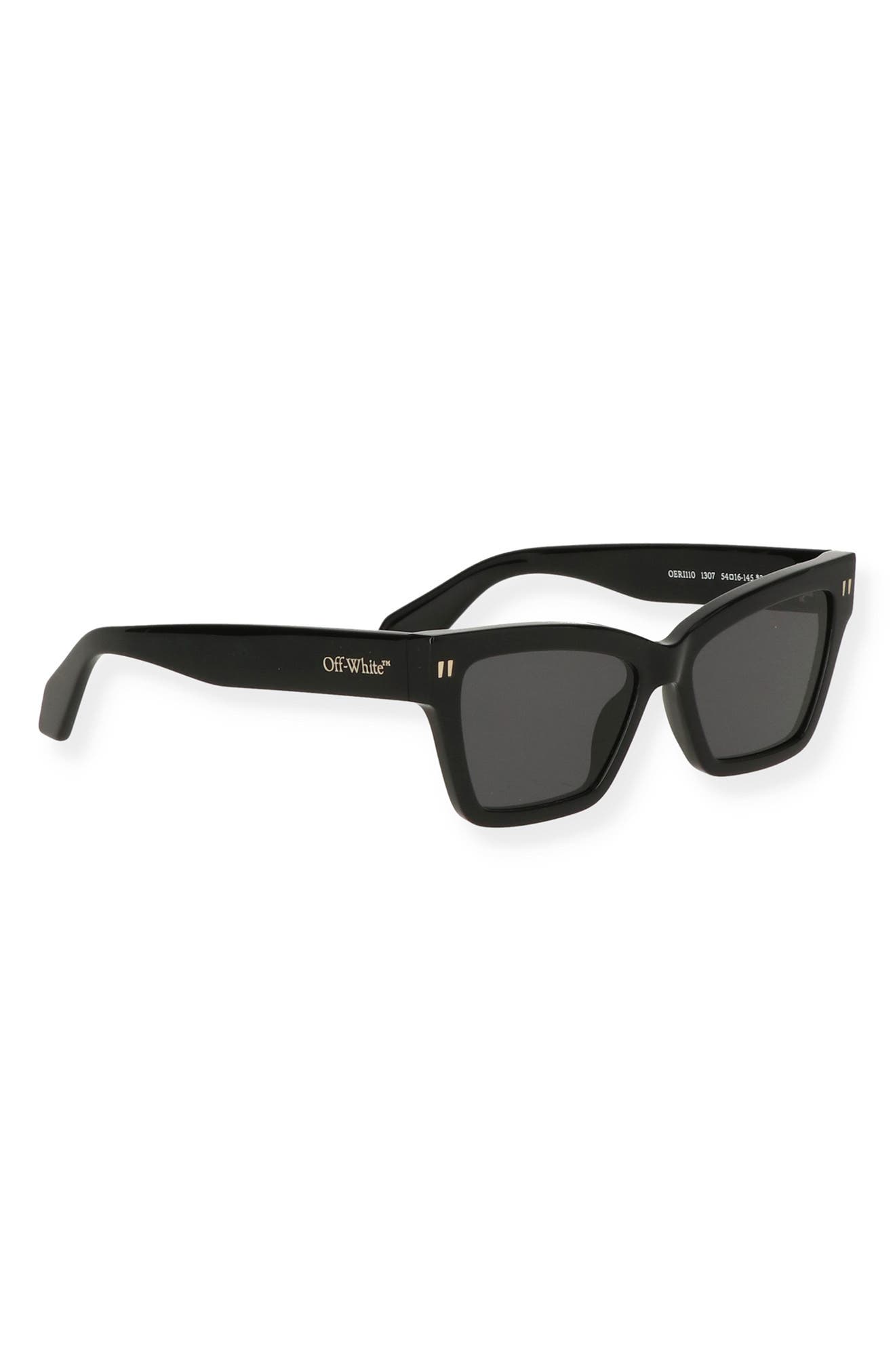 NWT Off-White Cincinnati Black 54mm Sunglasses OFF WHITE | Cincinnati 53 - Tortoise Shell Acetate Made in  main image 3