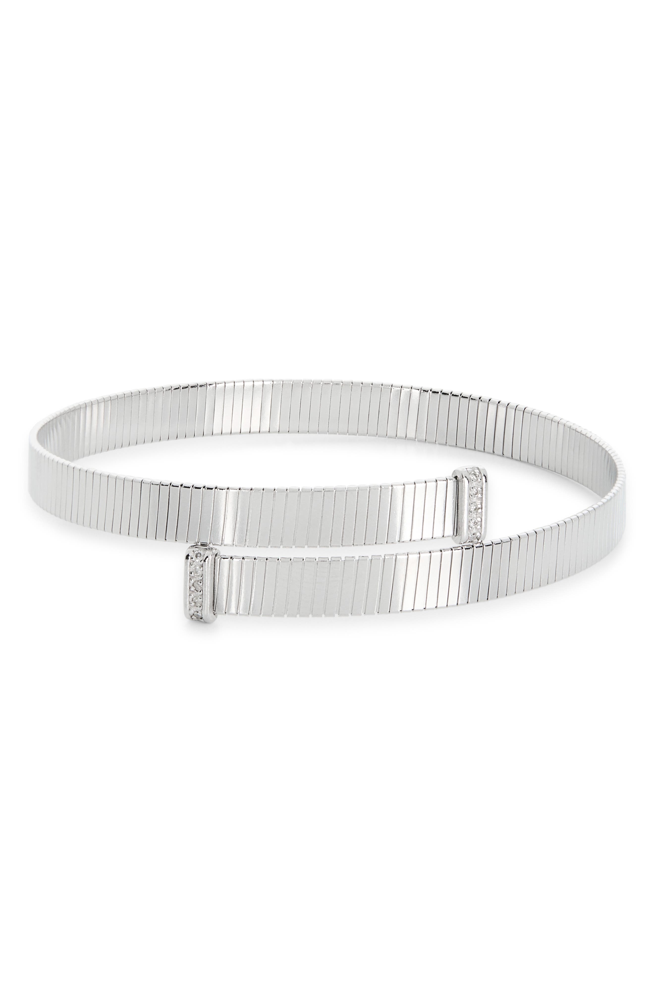 MESHMERISE Diamond Ribbed Cuff Bracelet