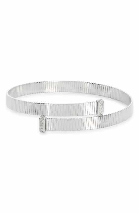 MESHMERISE Diamond Ribbed Cuff Bracelet
