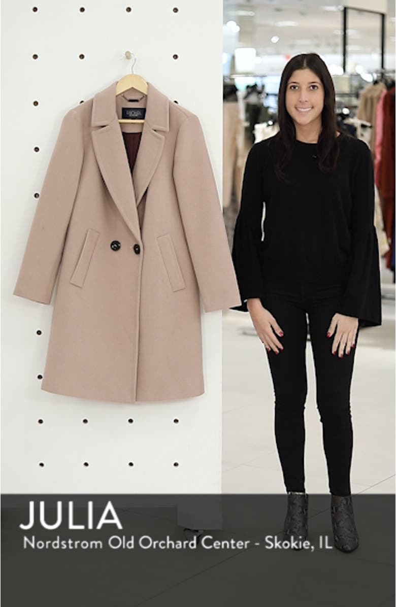 Double Breasted Wool Blend Coat, sales video thumbnail