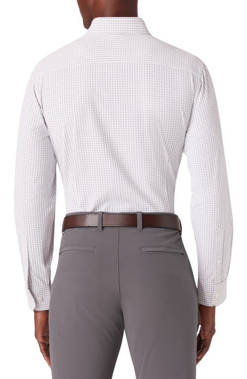Mizzen + Main Leeward Trim Fit Tattersall Button-up Shirt In White
