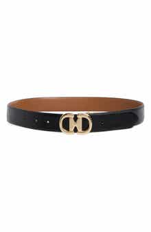Vince Camuto Squat Horsebit Buckle Reversible Belt