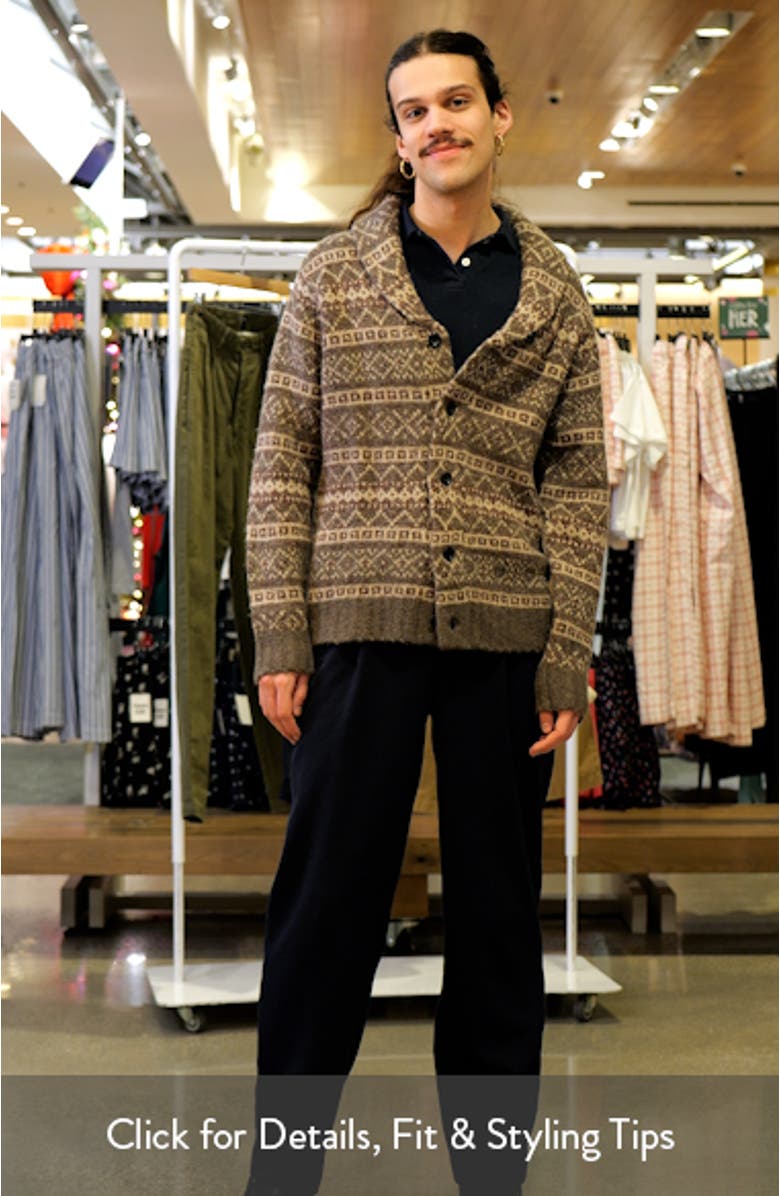 Kallio Fair Isle Merino Wool Blend Cardigan, sales video thumbnail