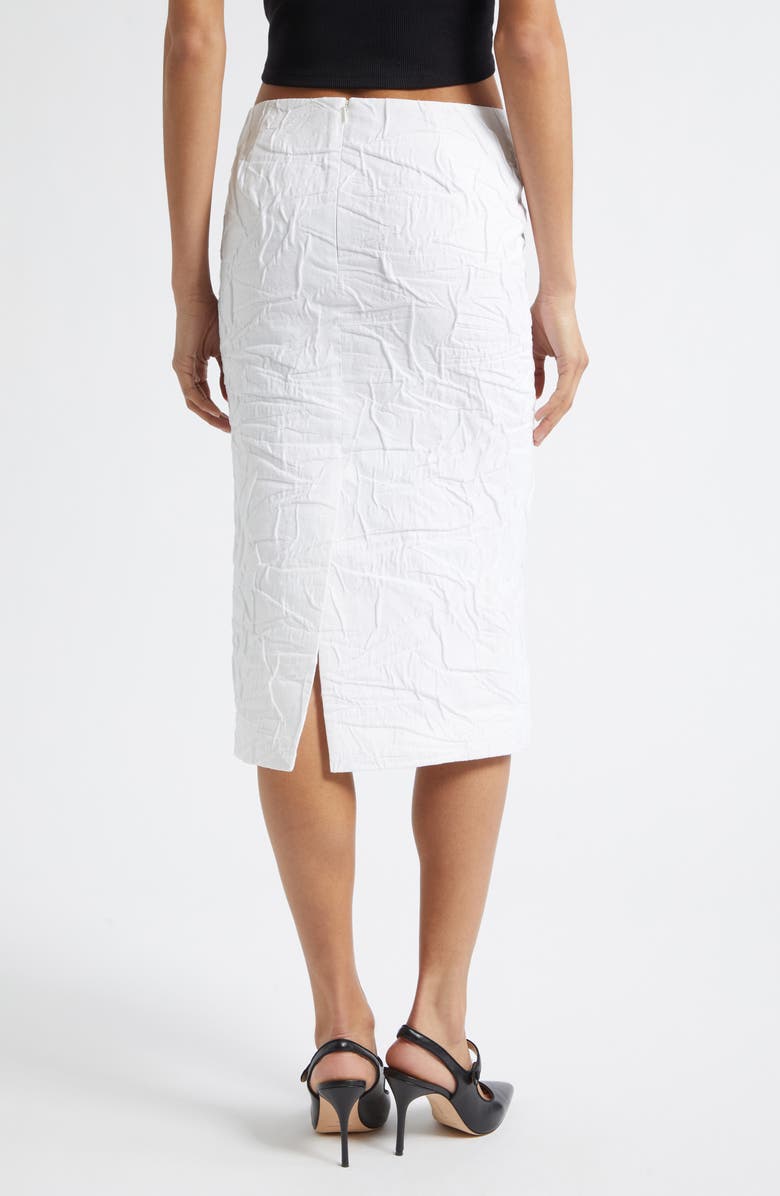 Shushu/Tong Crinkled Cotton Blend Midi Skirt, Alternate, color, White