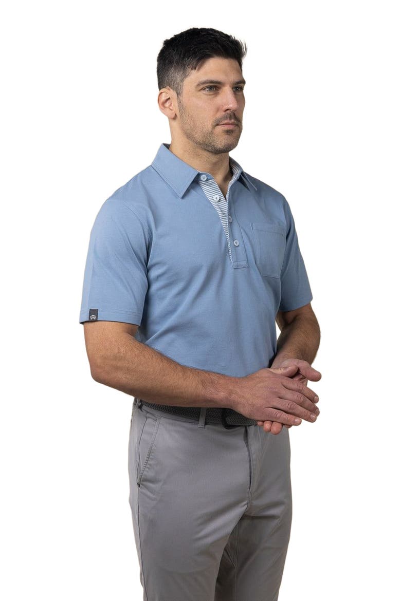 Uppers Polo, Alternate, color, Denim