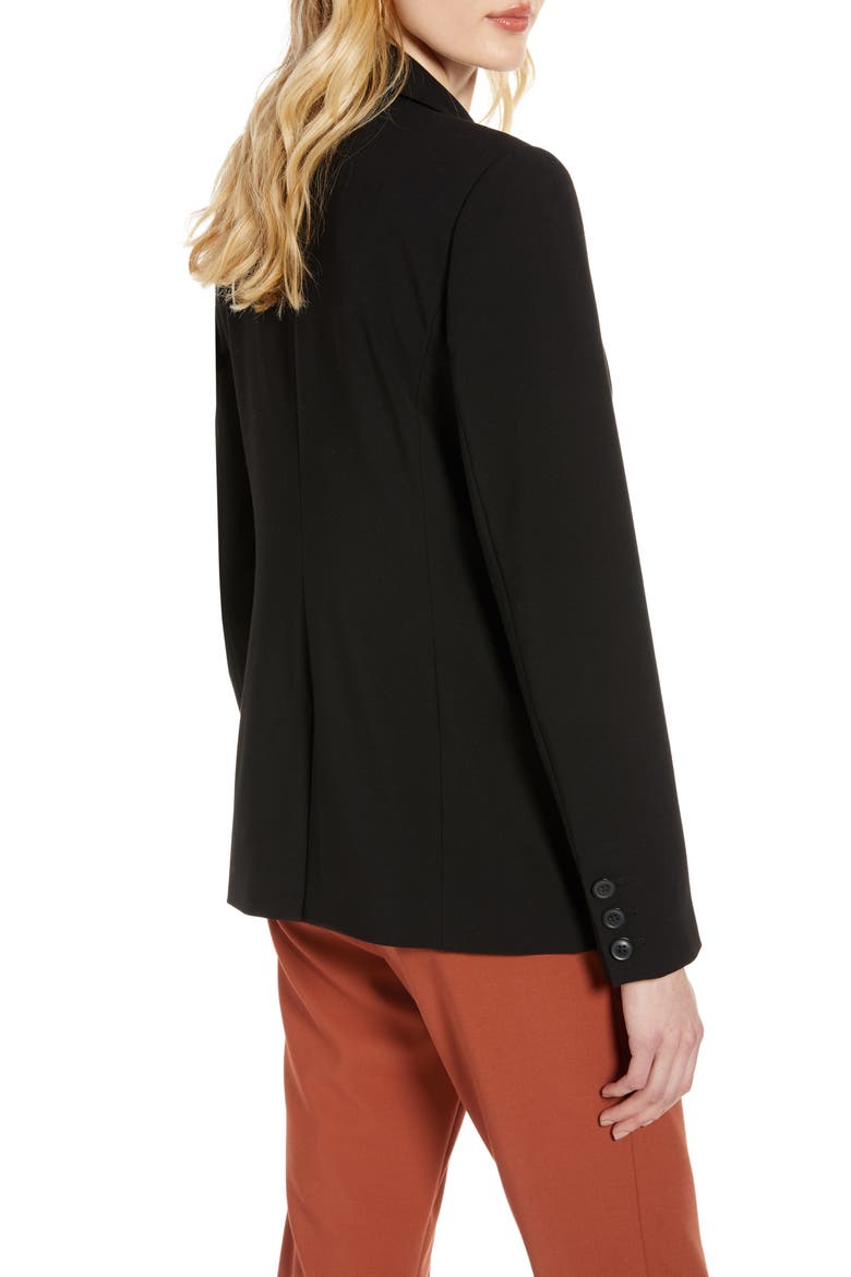 Single Breasted Blazer, Alternate, color, BLACK