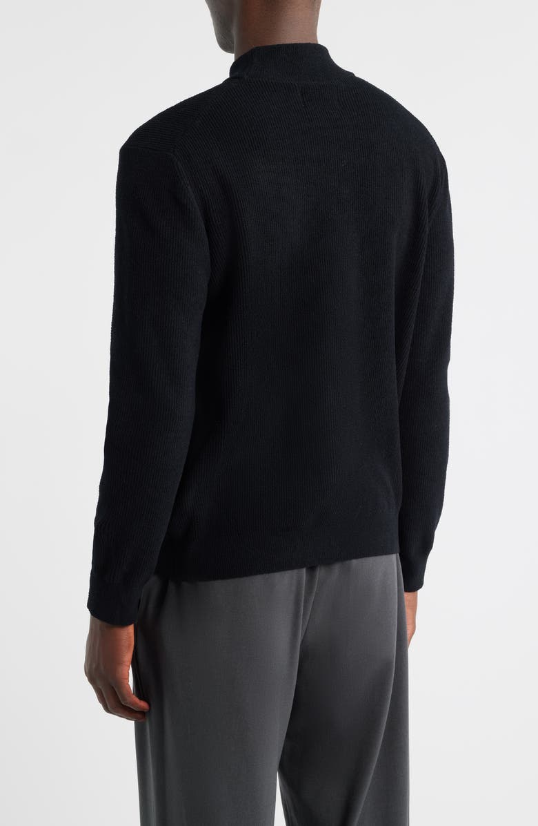 NN07 Davy 6429 Ribbed Mock Neck Sweater, Alternate, color, Black