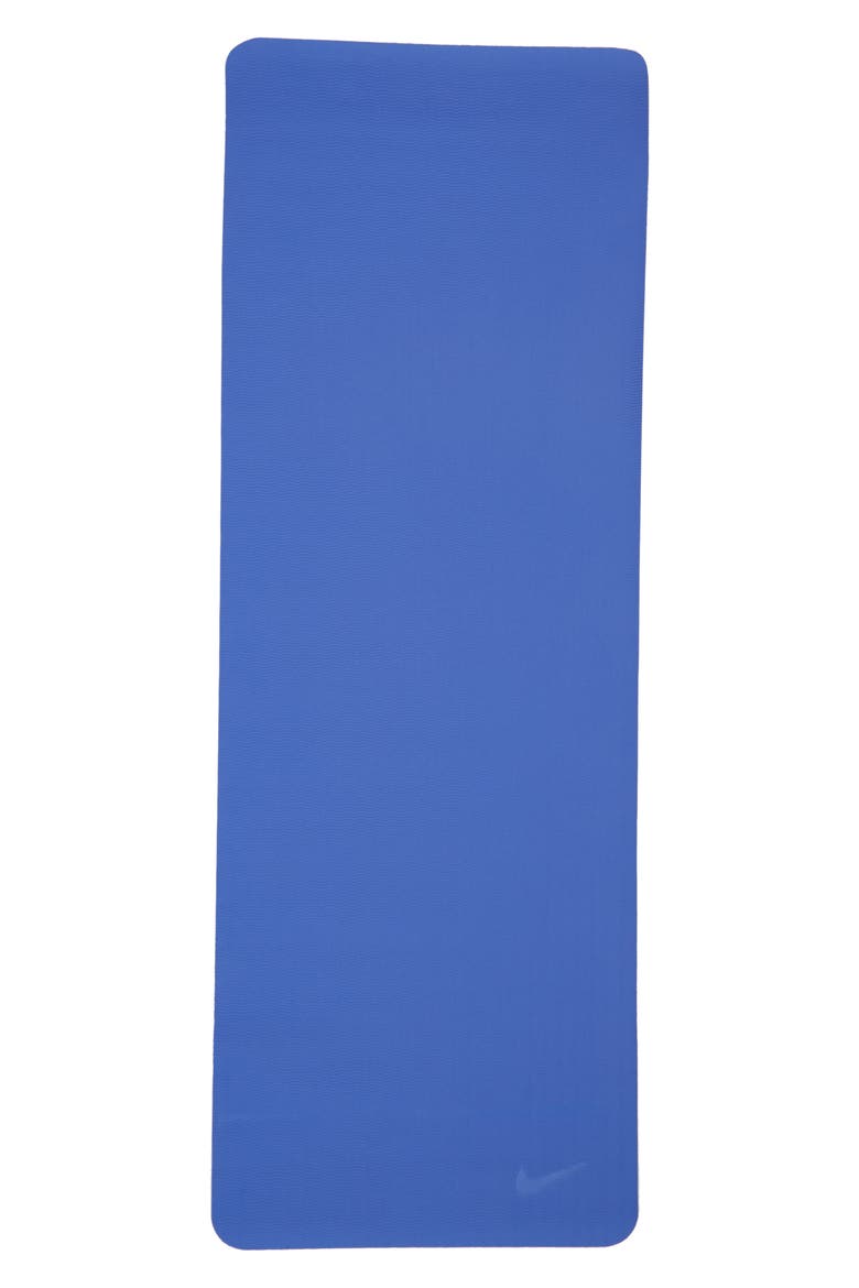 Essential Yoga Mat & Block, Alternate, color, DEEP ROYAL BLUE/ COOL GREY