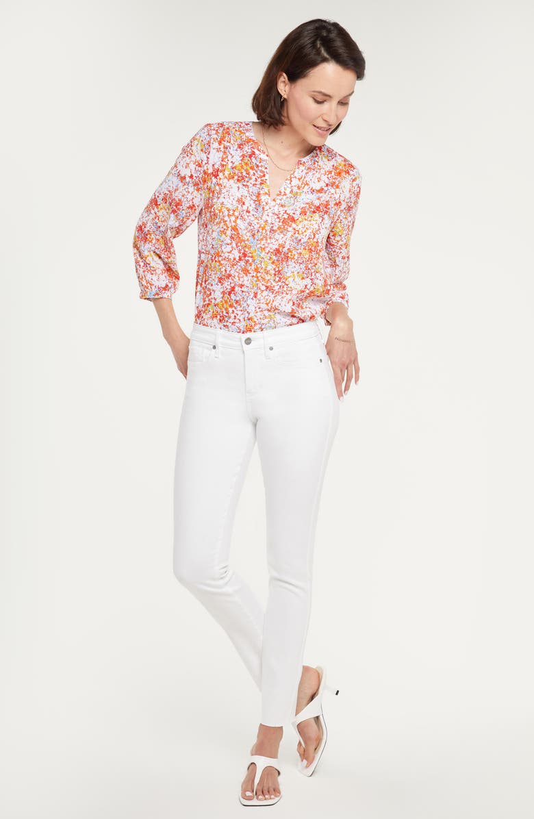 NYDJ Alina High Waist Raw Hem Skinny Jeans, Alternate, color, 