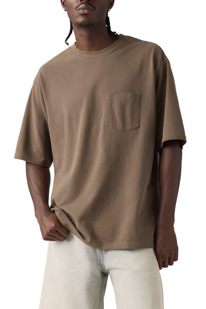 Short Sleeve Workwear Pocket T-Shirt, Main, color, STONE FUDGE