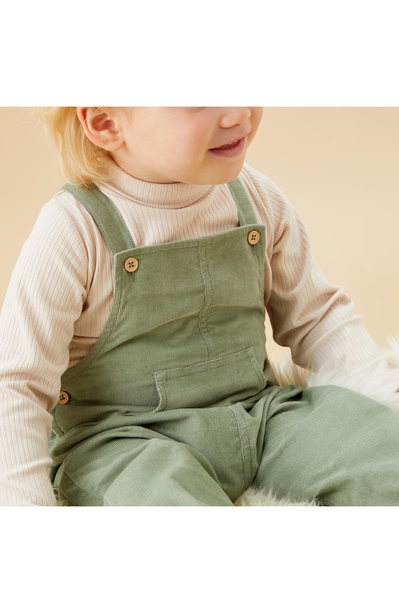MORI Corduroy Dungarees, Alternate, color, Lilypad Green