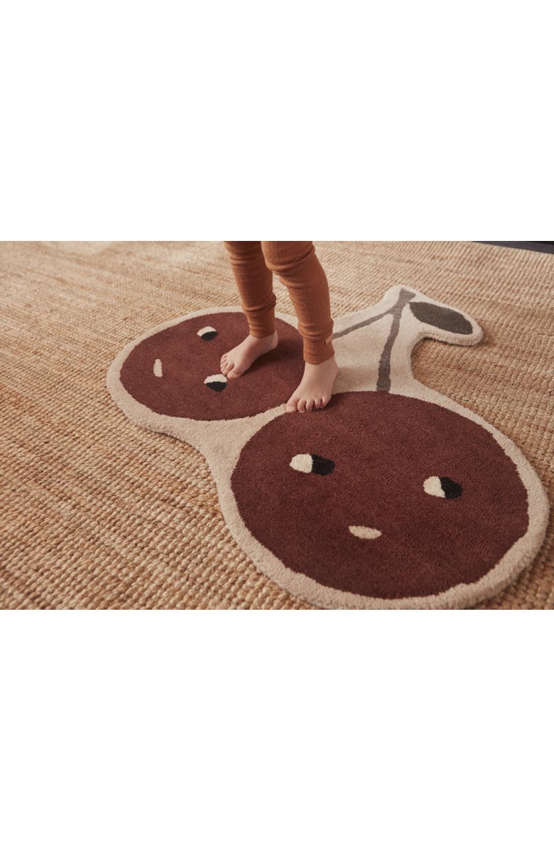 OYOY Cherry Rug, Alternate, color, Nutmeg