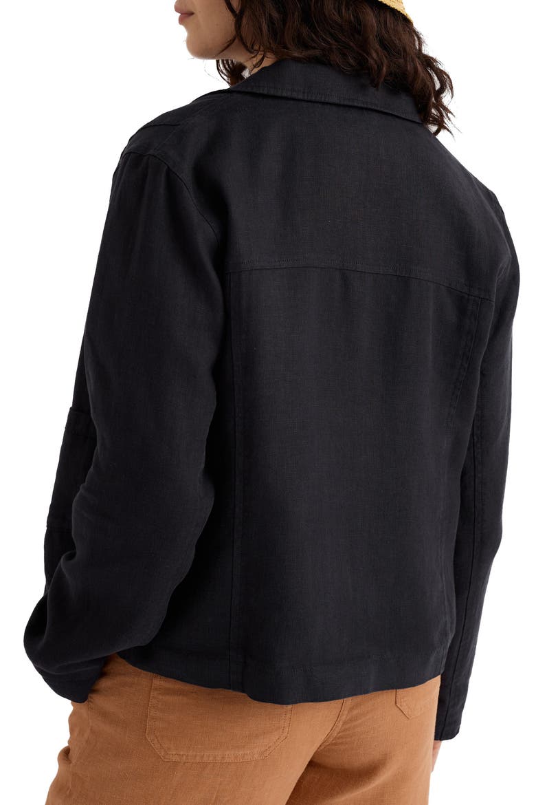 Arame Linen Jacket, Alternate, color, INKWELL