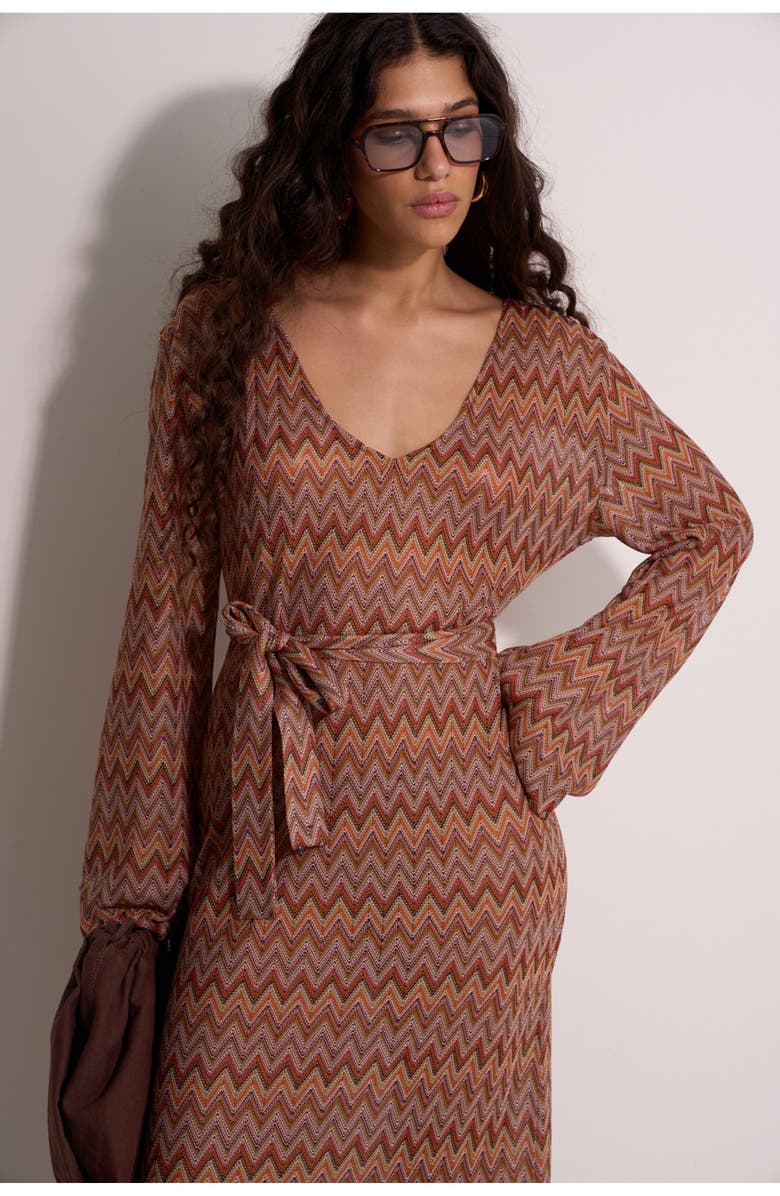 Gottex Beach Life Desert Mirage Belinda Maxi Beach Dress, Alternate, color, Multi-Brown